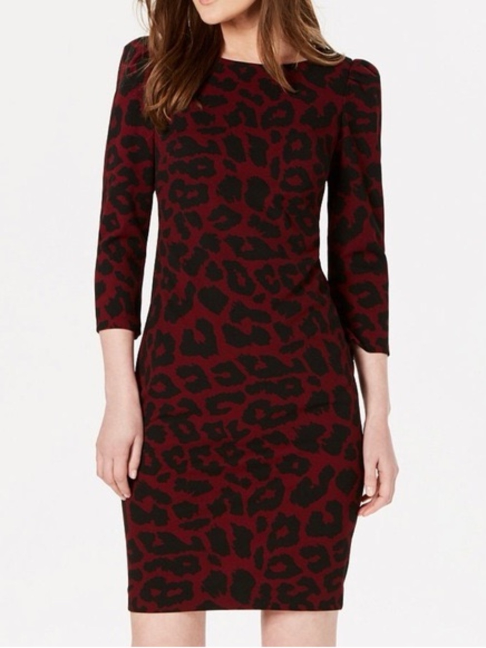 Calvin Klein Animal Print Midi Dress Size 8 Like New